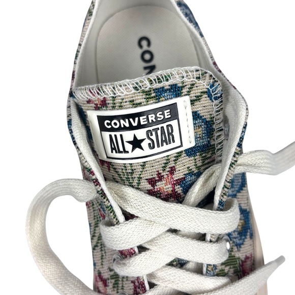 CONVERSE FLORAL TAPESTRY JACQUARD CHUCK TAYLOR ALL STAR LOW TENNIS SHOE SNEAKER - Picture 12 of 13